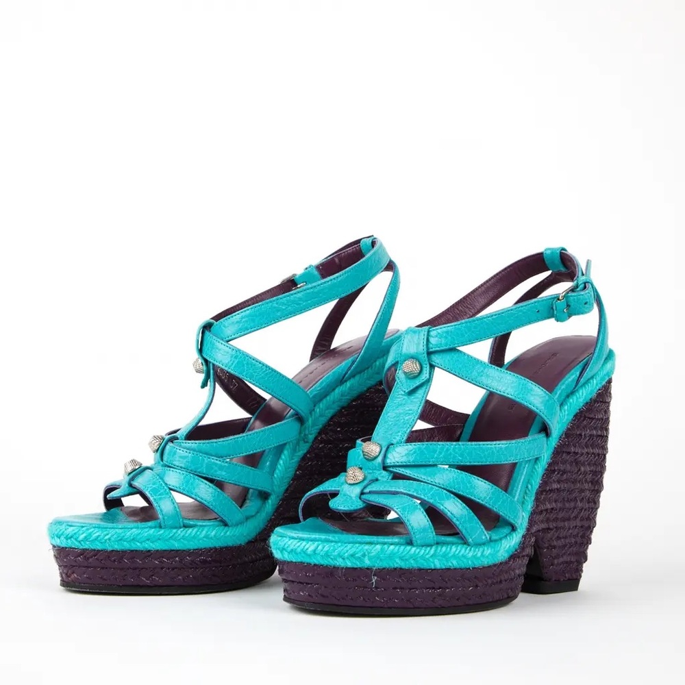 Balenciaga Leather Arena Espadrilles Sandals